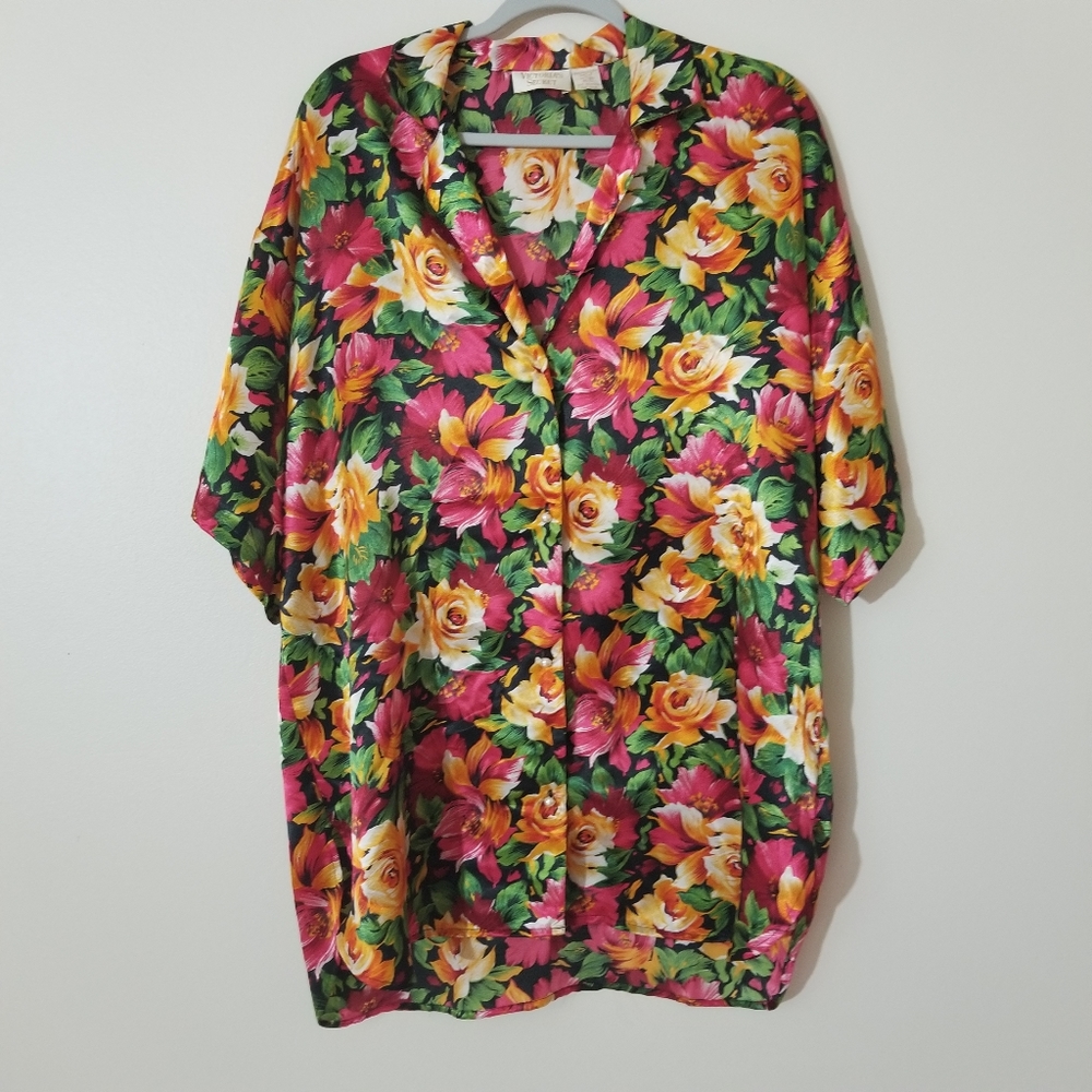 Victoria's secret vintage floral night gown shirt